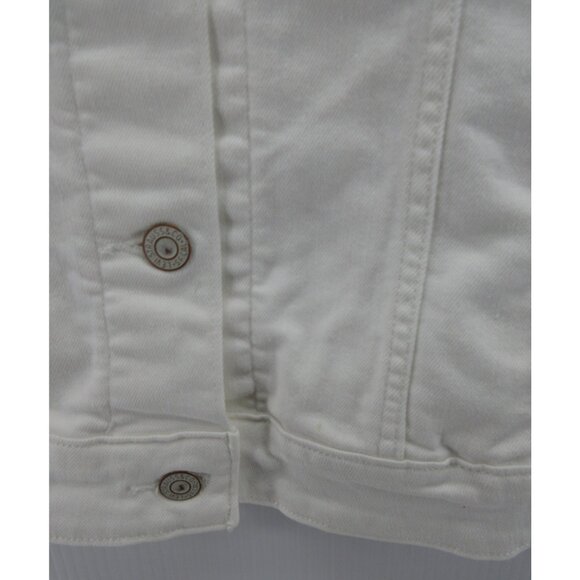 Levis Trucker XL Denim Moto Button Down White Tab Flap Pockets * - Picture 5 of 15